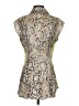 Pinko Animal Print Silver Brown Sleeveless Blouse Size EU (IT) 36 / US 0 - photo 2