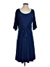NY Collection Solid Blue Casual Dress Size P (petite) - photo 1