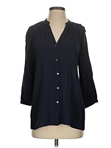 Ichi 3/4 Sleeve Button-Down Shirt (view 1)