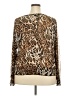 By Design Animal Print Brown Long Sleeve Blouse Size 2X - photo 2