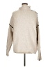AGB Chevron-herringbone Tan Turtleneck Sweater Size XL - photo 1