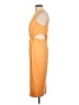 Lush Solid Orange Cocktail Dress Size L - photo 5