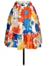 Shein Print Orange Casual Skirt Size 6 - photo 2