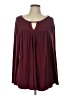 Unbranded Burgundy Long Sleeve Blouse Size L (estimated) - photo 1