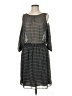 Max Edition 100% Polyester Houndstooth Gray Casual Dress Size M - photo 1