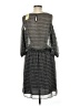 Max Edition 100% Polyester Houndstooth Gray Casual Dress Size M - photo 2