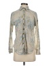 Free People Print Gray Long Sleeve Button-Down Shirt Size XS - photo 1