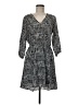 Collective Concepts 100% Polyester Houndstooth Black Casual Dress Size M - photo 1