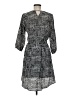 Collective Concepts 100% Polyester Houndstooth Black Casual Dress Size M - photo 2