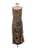Zara Basic 100% Polyester Camo Brown Gold Cocktail Dress Size M - photo 1