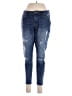 Jennifer Lopez Solid Blue Jeans Size 10 - photo 1
