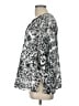 Chico's 100% Cotton Floral Black Silver 3/4 Sleeve Blouse Size Lg (2) - photo 5