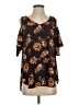 Potter's Pot Brown Short Sleeve Blouse Size S (estimated) - photo 1