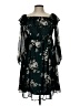 Torrid 100% Polyester Floral Multi Color Black Cocktail Dress Size Lg Plus (0) - photo 1