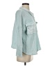 Bucketlist Checkered-gingham Teal Long Sleeve Blouse Size S - photo 4