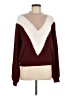 the good jane 100% Acrylic Chevron-herringbone Burgundy Pullover Sweater Size Med - Lg - photo 1