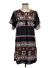 Joy Joy 100% Polyester Paisley Black Casual Dress Size XS - photo 1