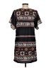 Joy Joy 100% Polyester Paisley Black Casual Dress Size XS - photo 2