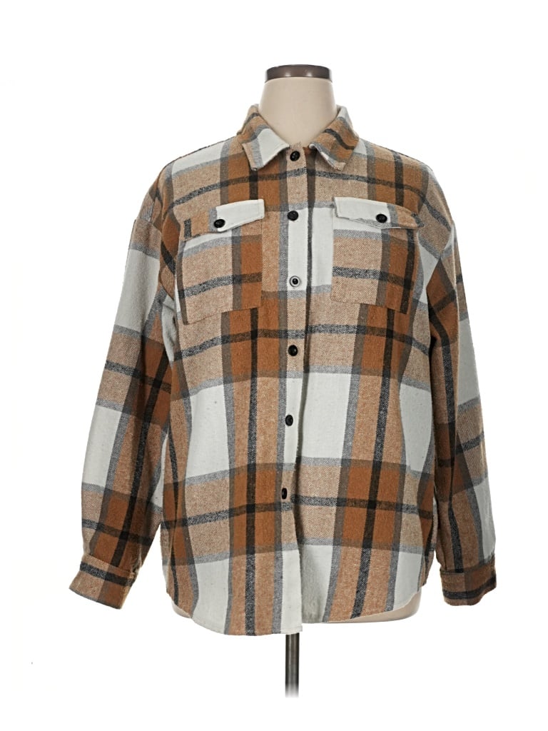 Pre-owned Automet Long Sleeve Button Down Shirt In Brown