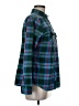 Lands' End Plaid Teal Long Sleeve Button-Down Shirt Size M - photo 4