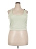 Adidas Color Block Solid Green Tank Top Size 2X - photo 1