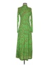 MNG 100% Polyester Paisley Green Casual Dress Size 5 - photo 1