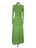 MNG 100% Polyester Paisley Green Casual Dress Size 5 - photo 2
