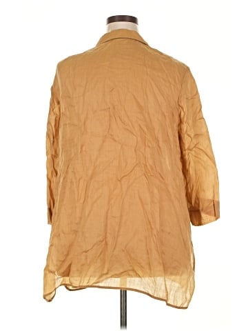 Lafayette 148 New York 3/4 Sleeve Button-Down Shirt (view 2)