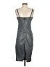 Laundry by Shelli Segal 100% Polyester Metallic Silver Cocktail Dress Size 4 - photo 2