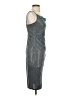Laundry by Shelli Segal 100% Polyester Metallic Silver Cocktail Dress Size 4 - photo 4