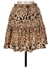 Alelly Animal Print Tan Casual Skirt Size M - photo 1