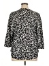Fred David Animal Print Black 3/4 Sleeve Blouse Size 1X - photo 2
