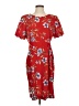 Sag Harbor 100% Polyester Print Red Casual Dress Size 4 - photo 1