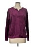 Nautica Burgundy Long Sleeve Blouse Size L - photo 1