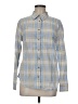 Gap 100% Cotton Plaid Blue Long Sleeve Button-Down Shirt Size M - photo 1