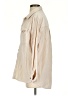 Roxy 100% Cotton Solid Tan 3/4 Sleeve Button-Down Shirt Size S - photo 5