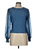1.State 100% Polyester Blue Long Sleeve Blouse Size L - photo 1