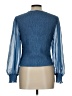 1.State 100% Polyester Blue Long Sleeve Blouse Size L - photo 2