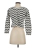 Black Market Chevron-herringbone Black Gray Long Sleeve Top Size 4 (estimated) - photo 2