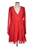 ASOS Design 100% Polyester Red Cocktail Dress Size 12 - photo 1