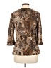 PASSPORTS Brown 3/4 Sleeve Blouse Size M - photo 2