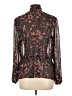 Unbranded 100% Polyester Burgundy Long Sleeve Blouse Size 10 (estimated) - photo 2