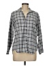 Grayson 100% Cotton Plaid Gray Long Sleeve Blouse Size Med (3) - photo 1