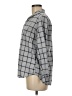Grayson 100% Cotton Plaid Gray Long Sleeve Blouse Size Med (3) - photo 5