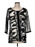 Picadilly Fashions 100% Polyester Black 3/4 Sleeve Blouse Size M - photo 1