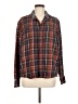 LUXE Plaid Red Long Sleeve Button-Down Shirt Size M - photo 1