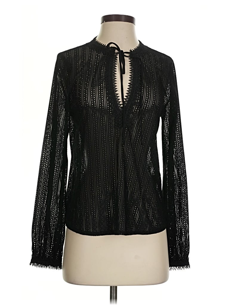 Pre-owned Endless Rose Long Sleeve Blouse In Black