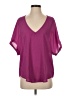 Timing 100% Polyester Purple Short Sleeve Blouse Size S - photo 1