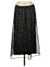 PASSPORTS 100% Polyester Graphic Black Formal Skirt Size S - photo 1