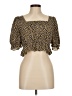 Pieces 100% Polyester Gold 3/4 Sleeve Blouse Size M - photo 1